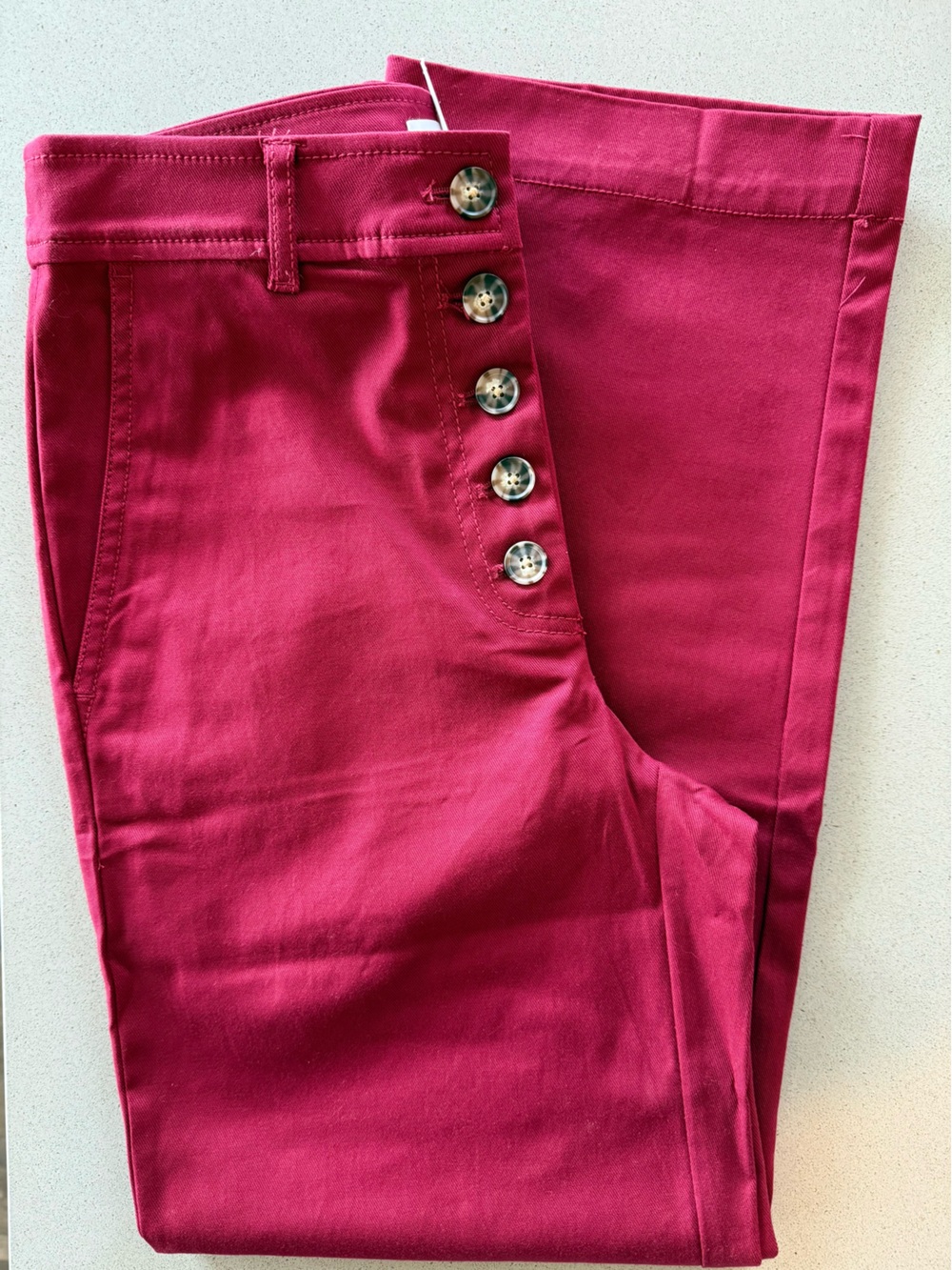 LOFT Wide Leg Pants — Raspberry - Picture 3 of 6